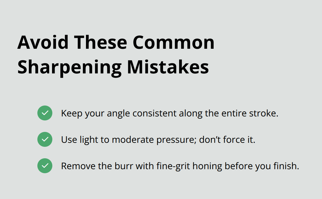 How To Sharpen Knives: A Practical, Safe Approach Checklist of common knife sharpening mistakes to avoid for better results. - how to sharpen knives